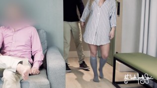 Hubby watches a fan fucks his wife. DP with anal plug. Cuckold creampie cleanup fantasy.