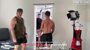 BTS: Big Tits And Big Dicks For Newbie Lucas!