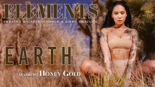 LUCIDFLIX Fit Asian baddie Honey Gold enjoys a hard fuck in the desert