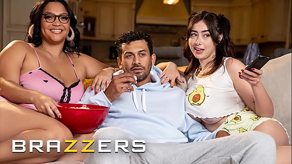 BRAZZERS – Ashlyn Peaks & Chloe Surreal Invite Their Crush For A Movie Night But Soon Turns To A Steamy Threesome