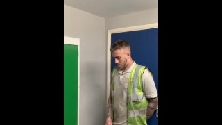 Engineer wanking at work