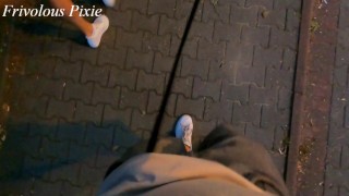 Slutty MILF was whipped in the street for public flashing